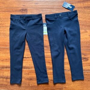 Navy blue uniform Pull-On Stretch Ponte Pants - BOGO set of 2 Izod